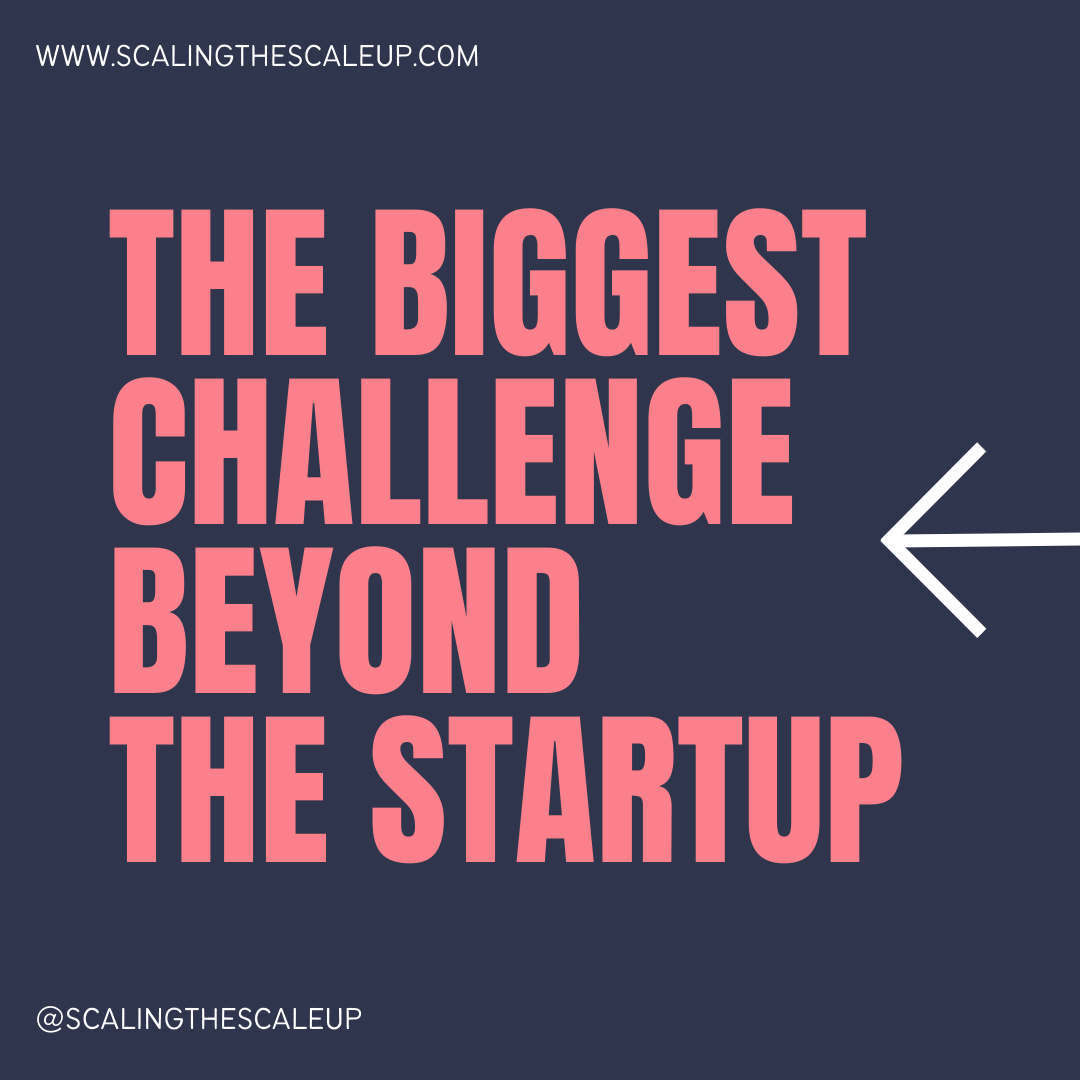 ScalingTheScaleup - the biggest challenge beyond the startup